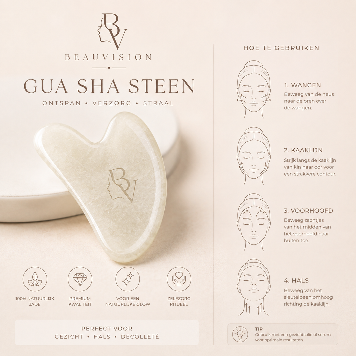 BEAUVISION™ Gua Sha – Voor een Strakke & Gedefinieerde Look